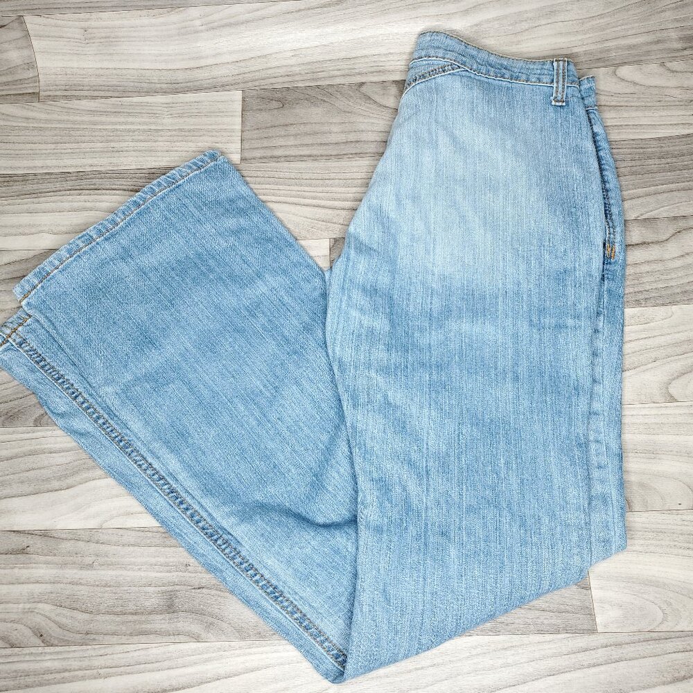 Cruel Women's Blue Mid Rise Hannah Flared Bootcut Jeans Size 29/7 XL 32x35
